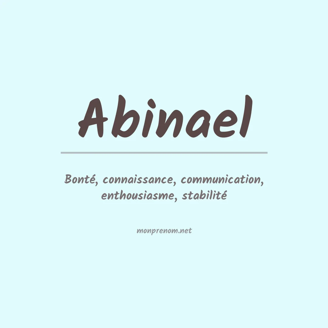 Signification du prénom Abinael