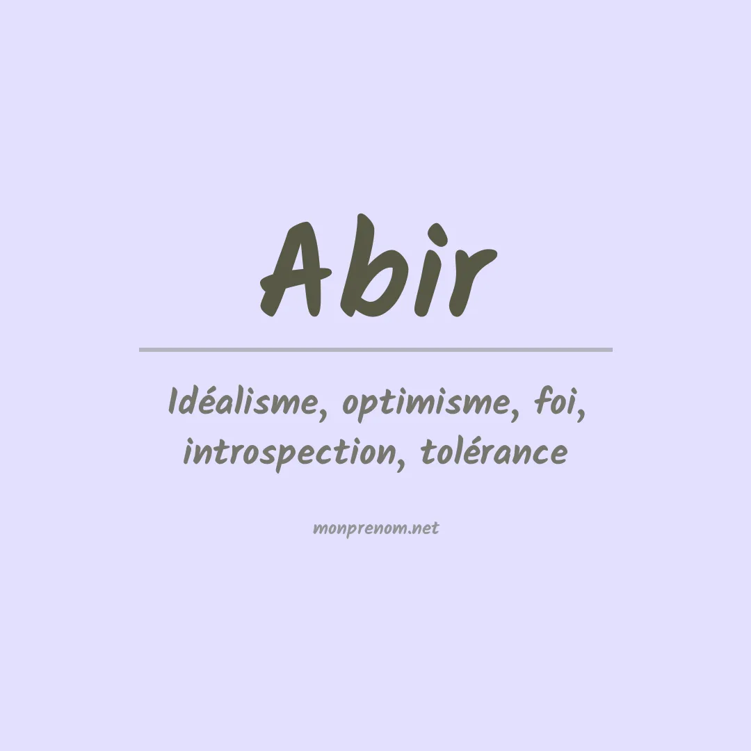 Prénom Abir