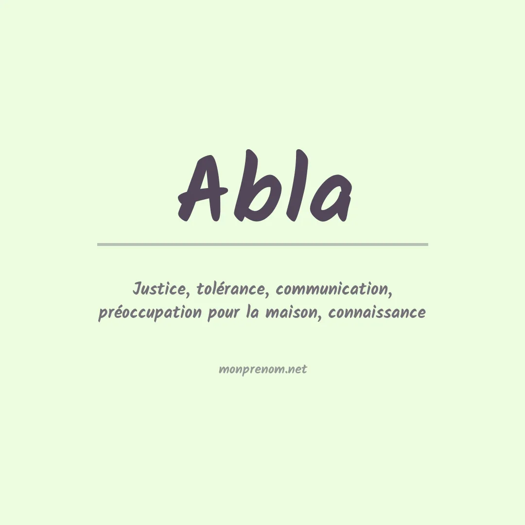 Prénom Abla