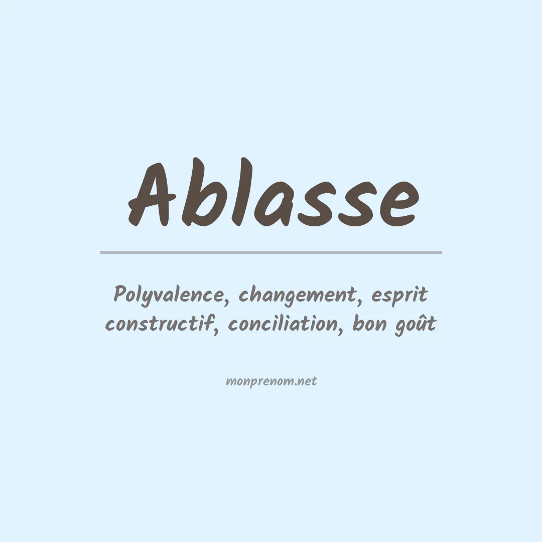 Prénom Ablasse