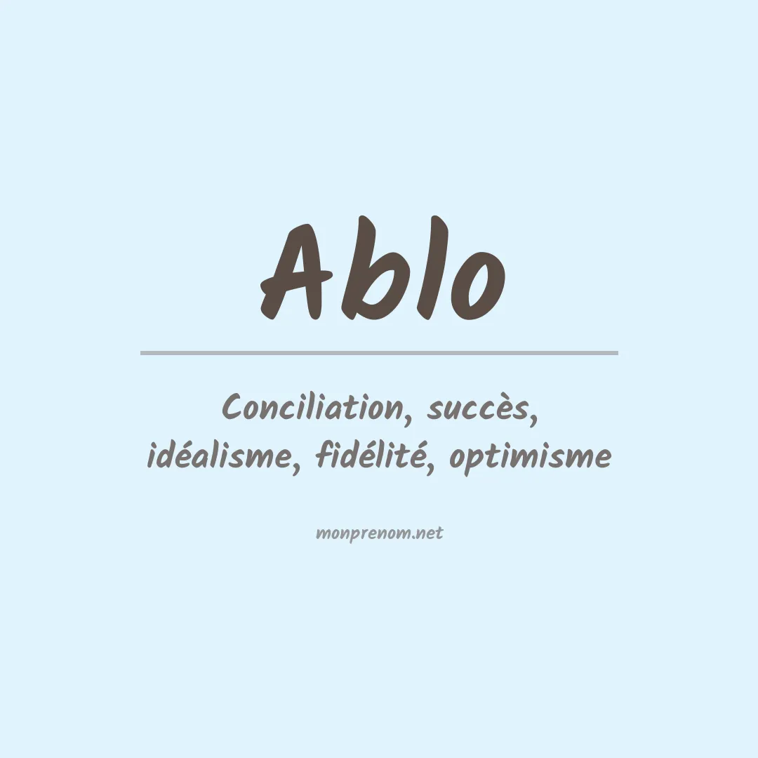 Prénom Ablo