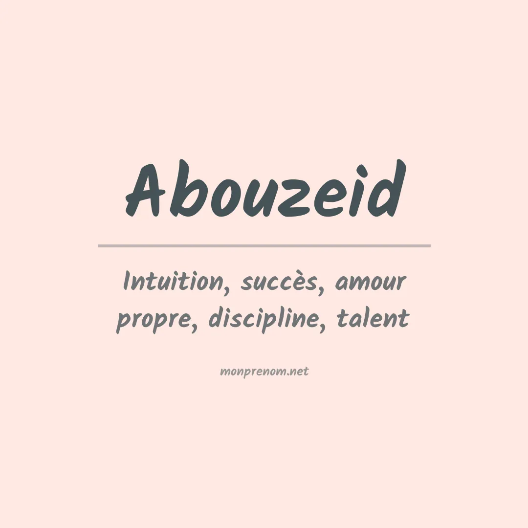Prénom Abouzeid