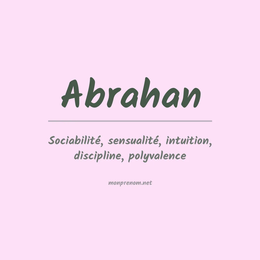 Prénom Abrahan