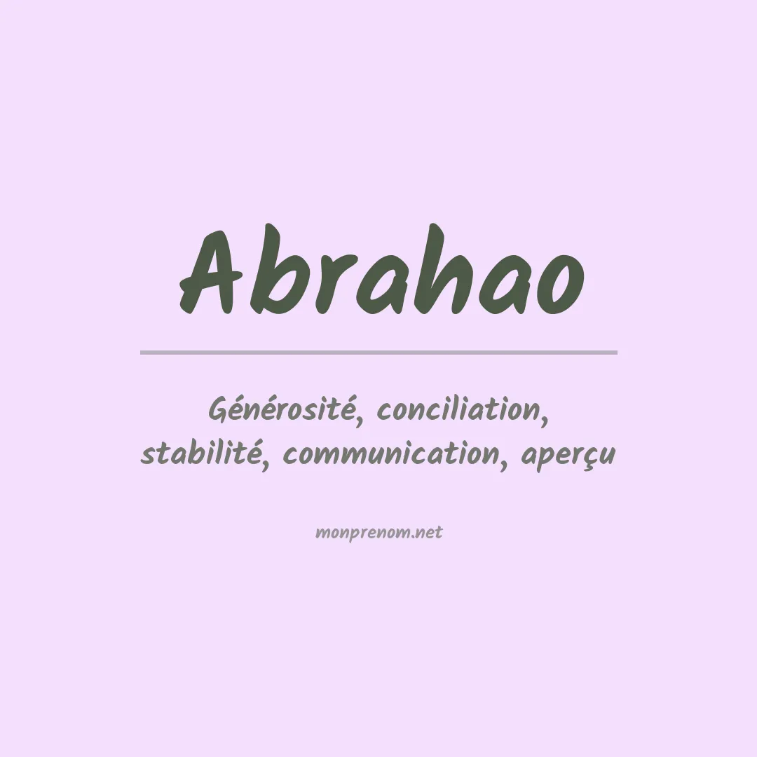 Prénom Abrahao