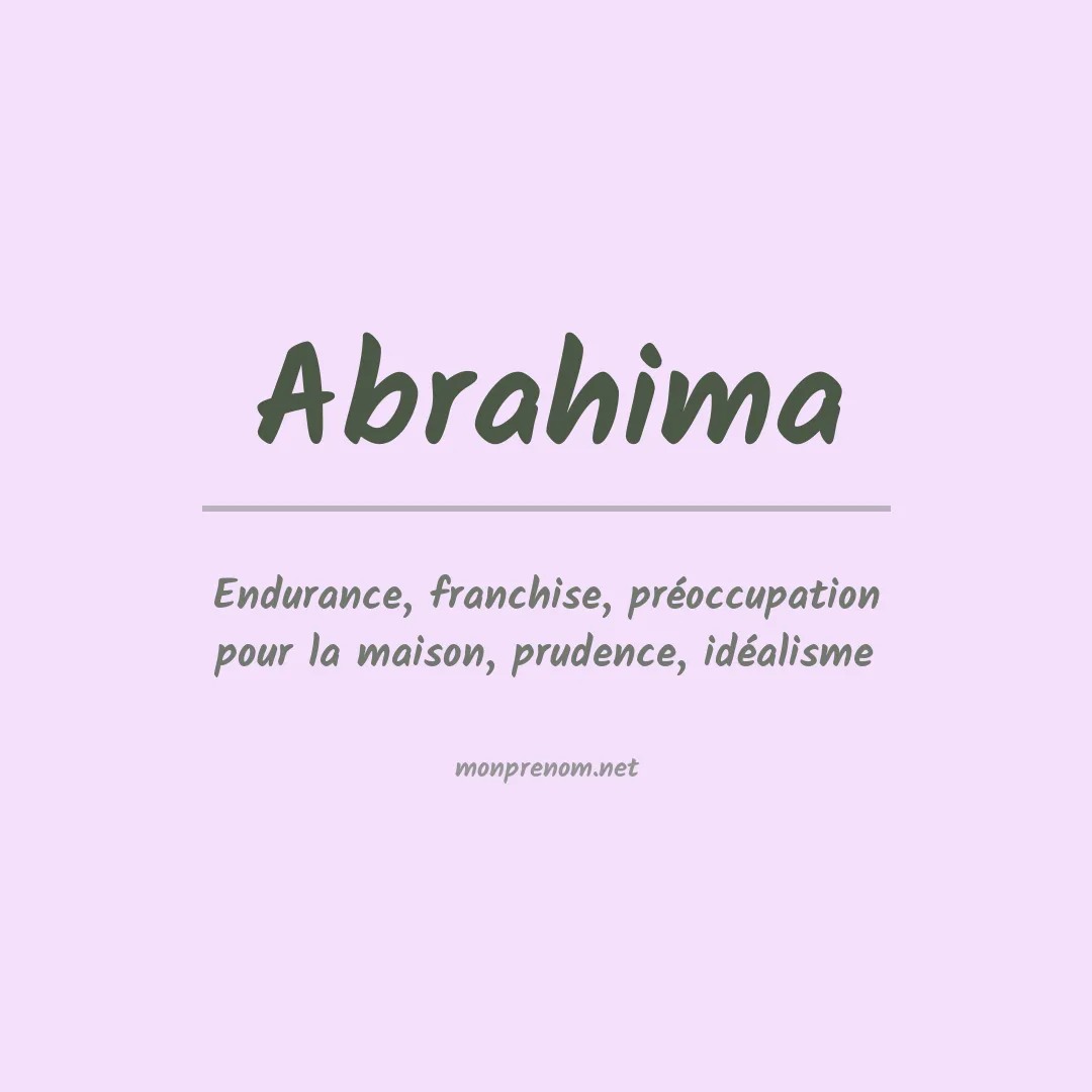 Signification du prénom Abrahima