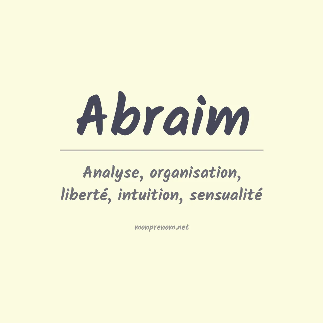 Prénom Abraim