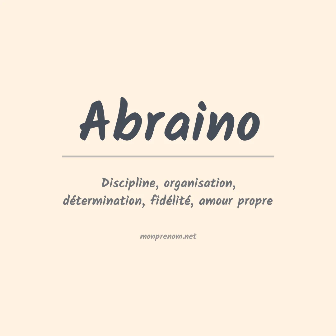 Signification du prénom Abraino