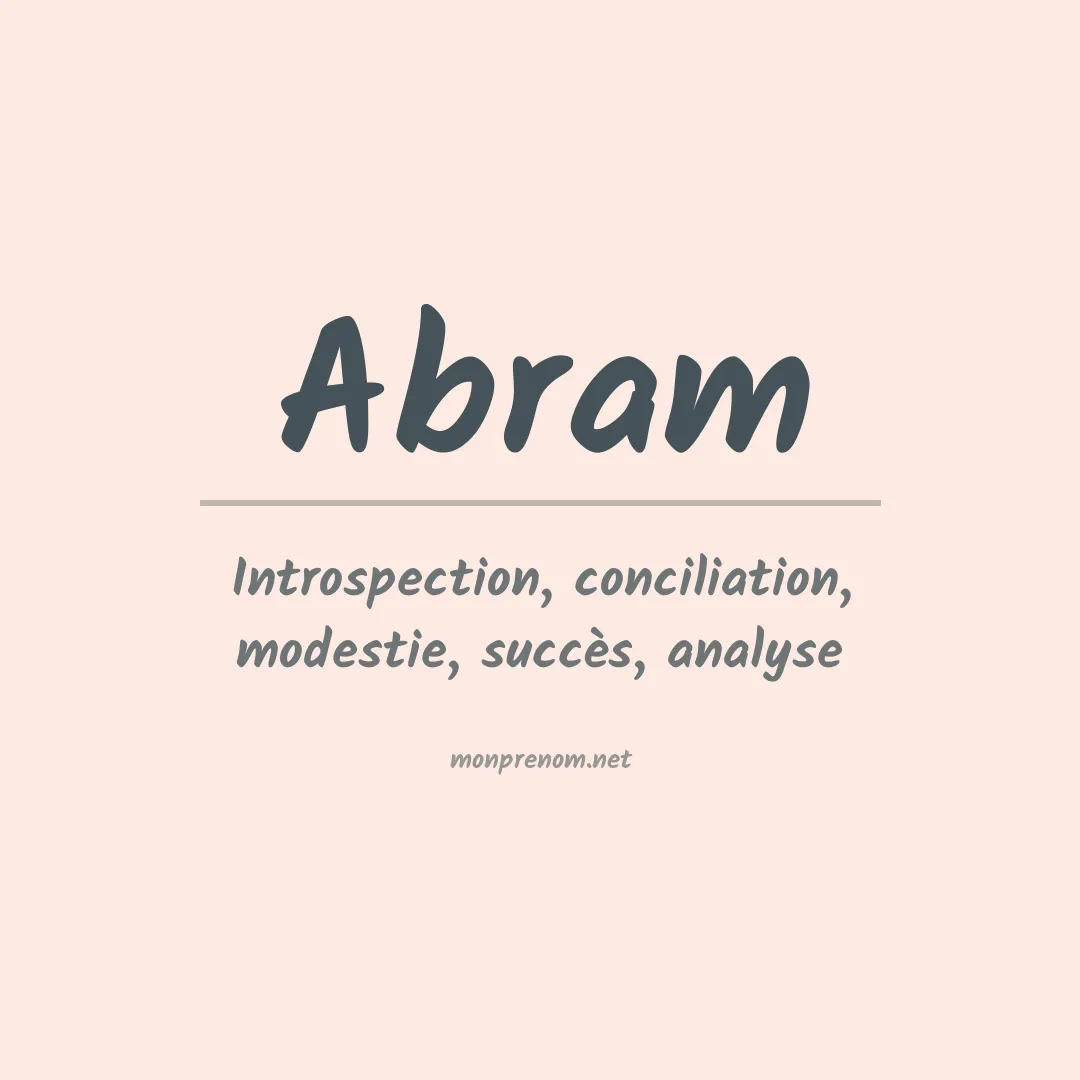 Prénom Abram