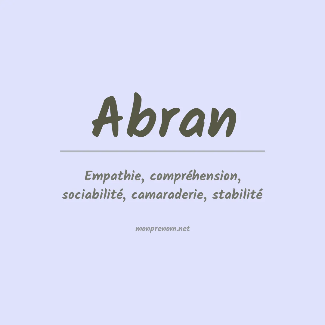 Prénom Abran