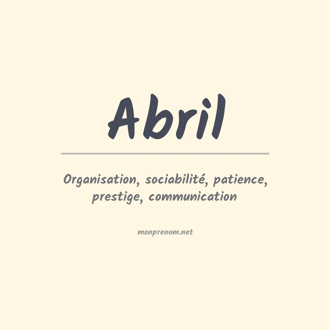Prénom Abril