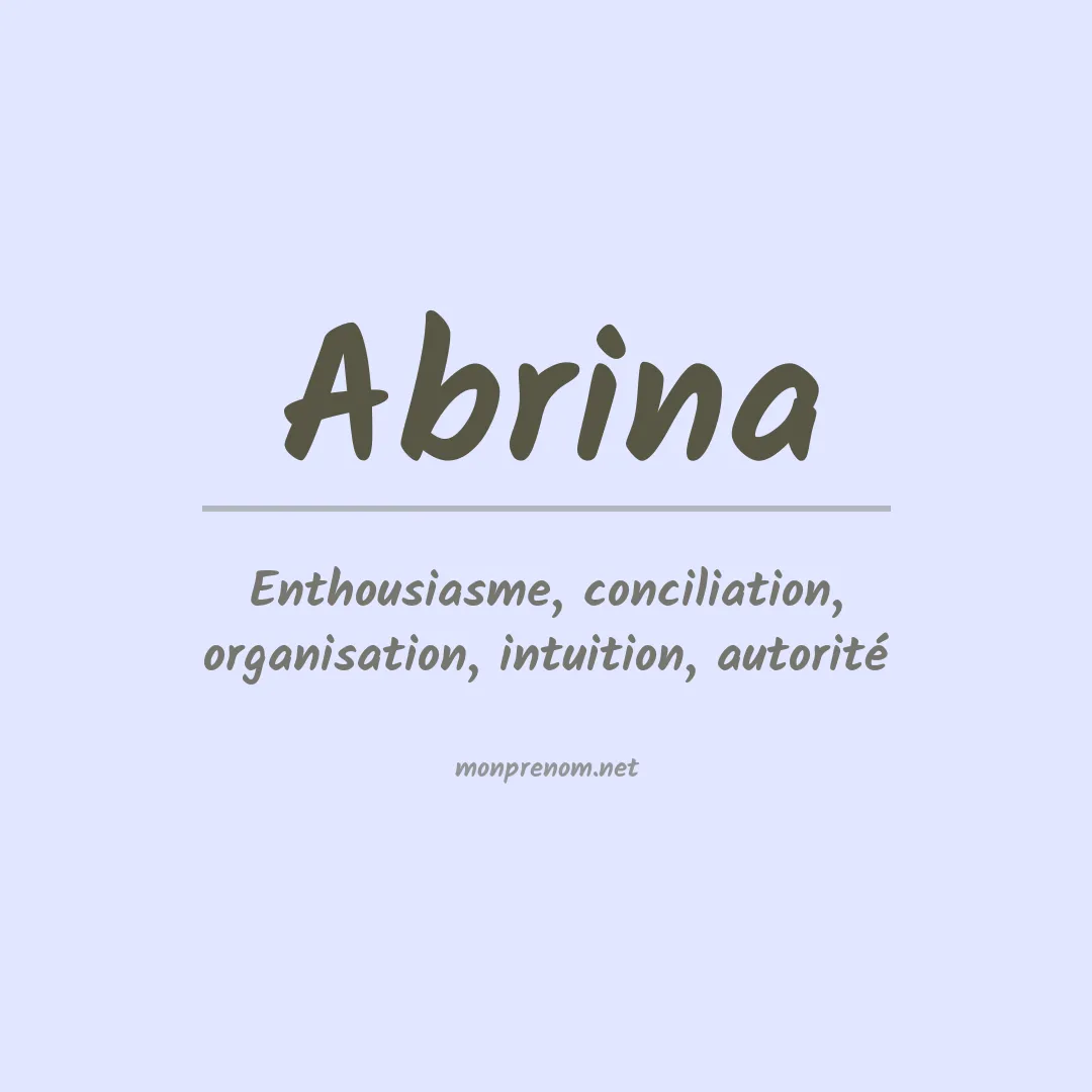 Signification du prénom Abrina