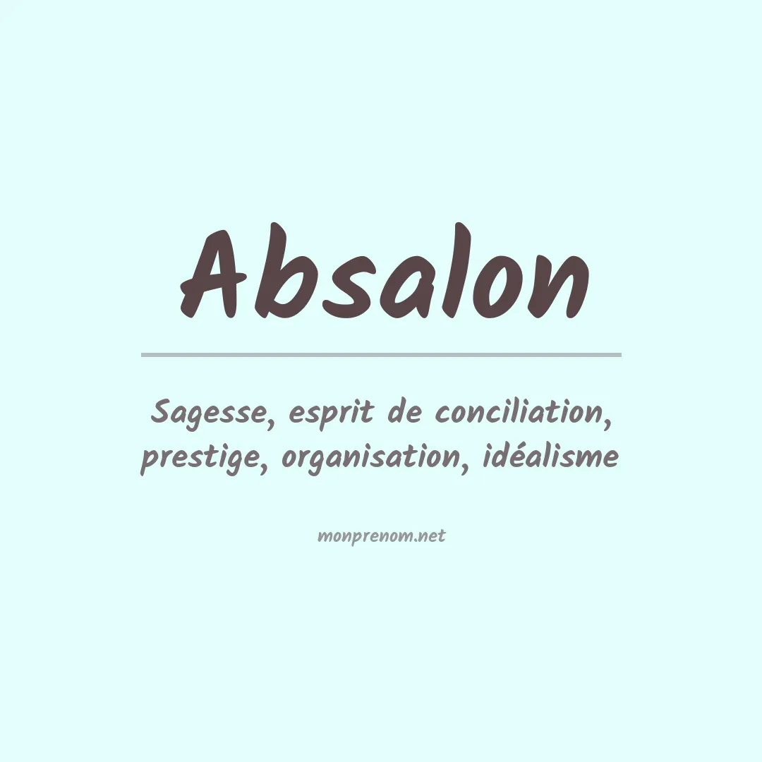 Prénom Absalon