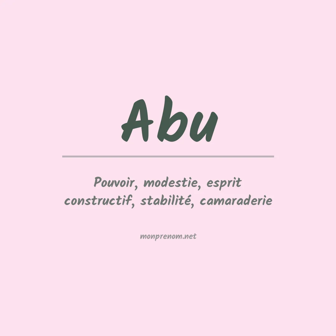Prénom Abu