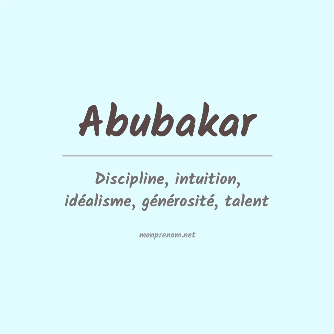 Prénom Abubakar