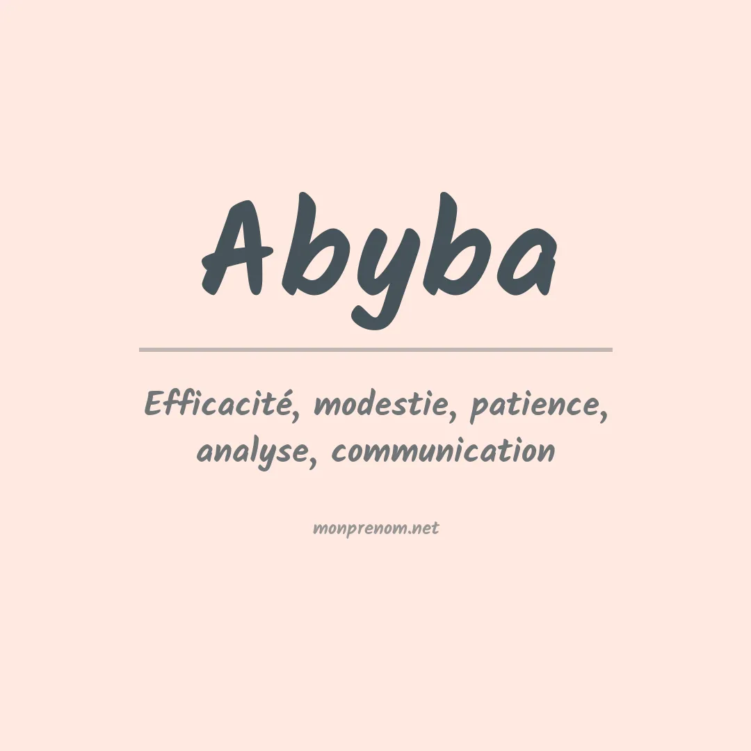 Signification du prénom Abyba