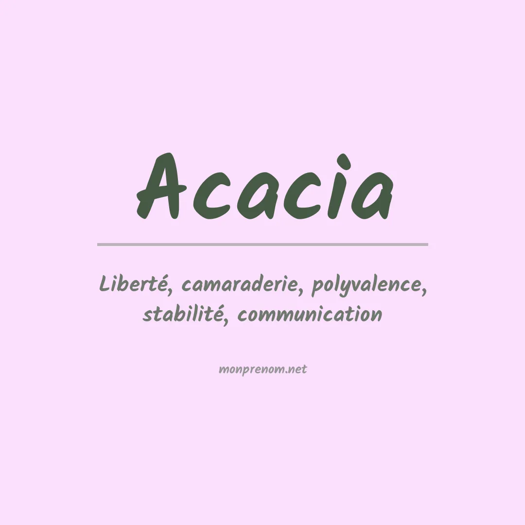 Signification du prénom Acacia