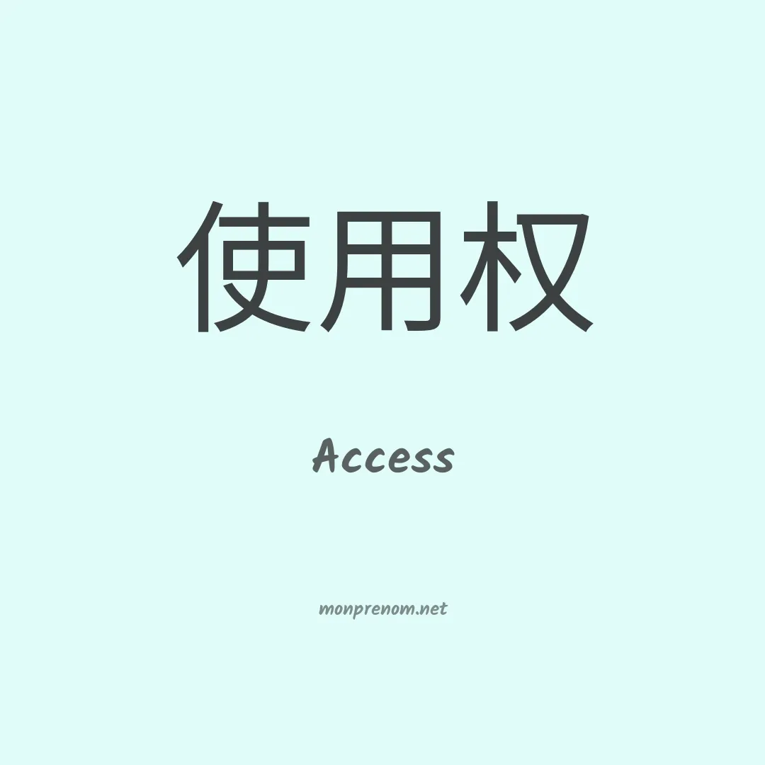 Access en chinois
