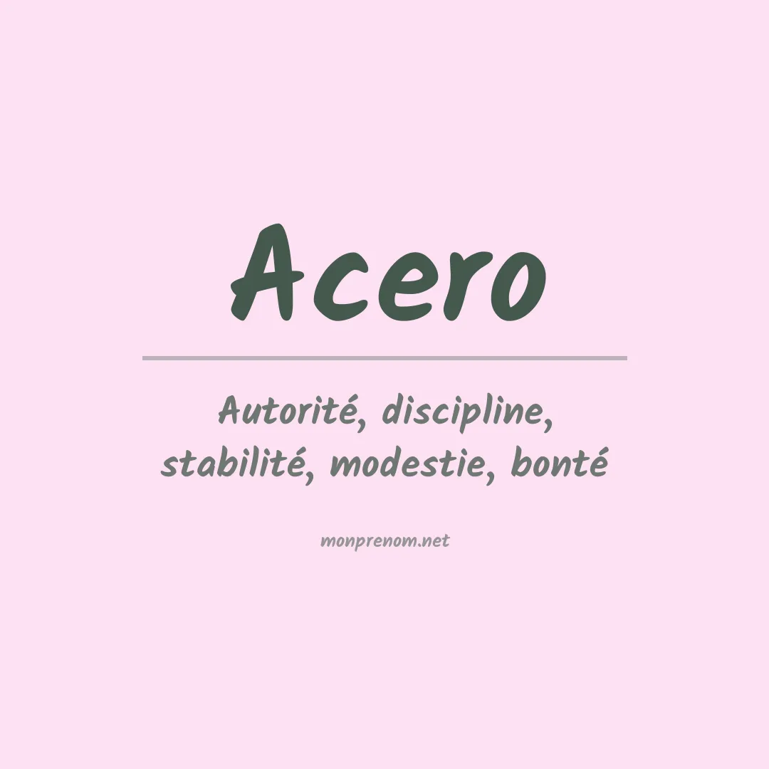 Prénom Acero