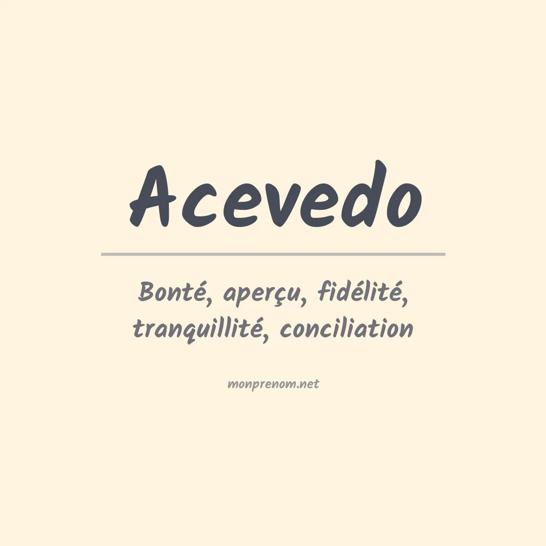 Prénom Acevedo
