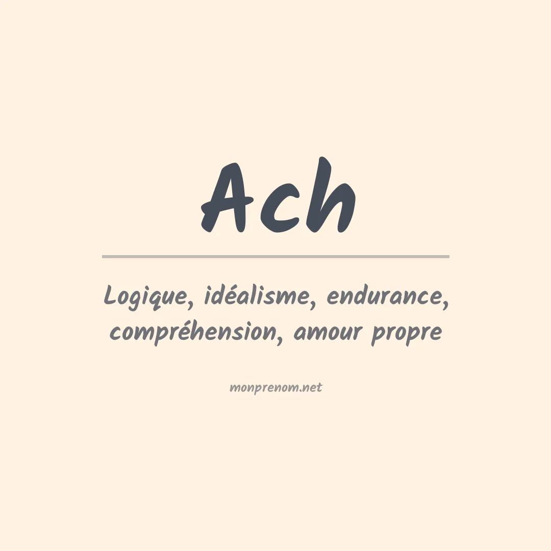 Prénom Ach