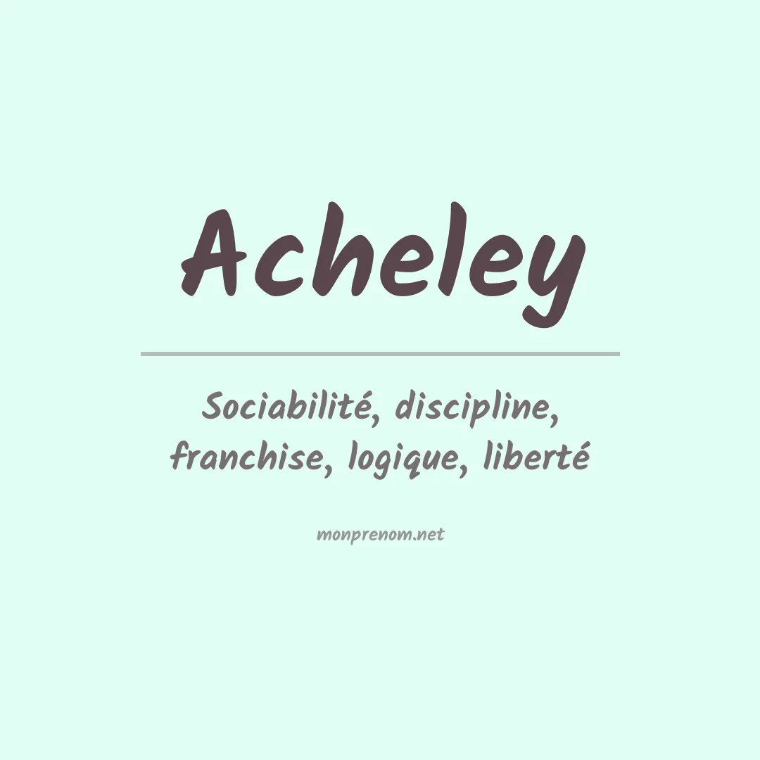Prénom Acheley