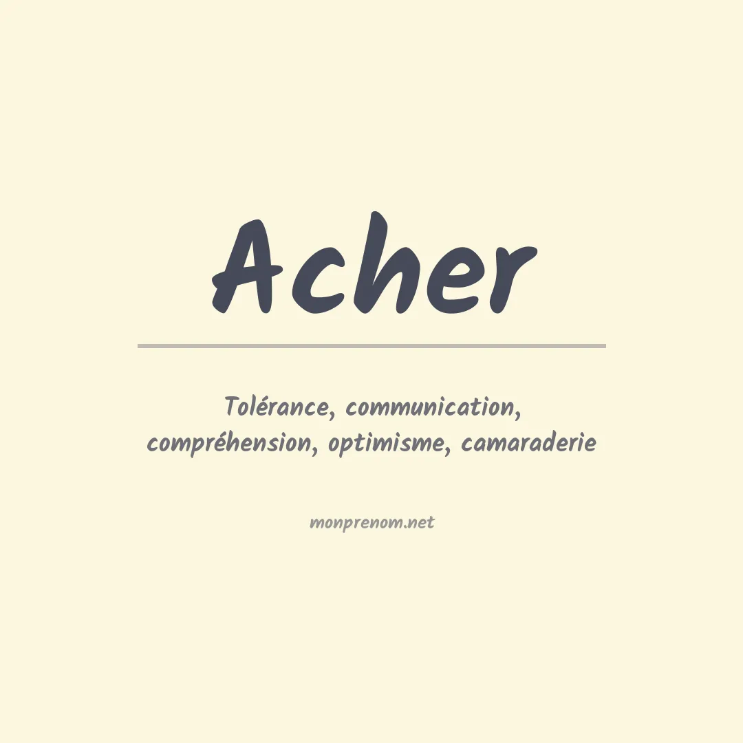 Prénom Acher