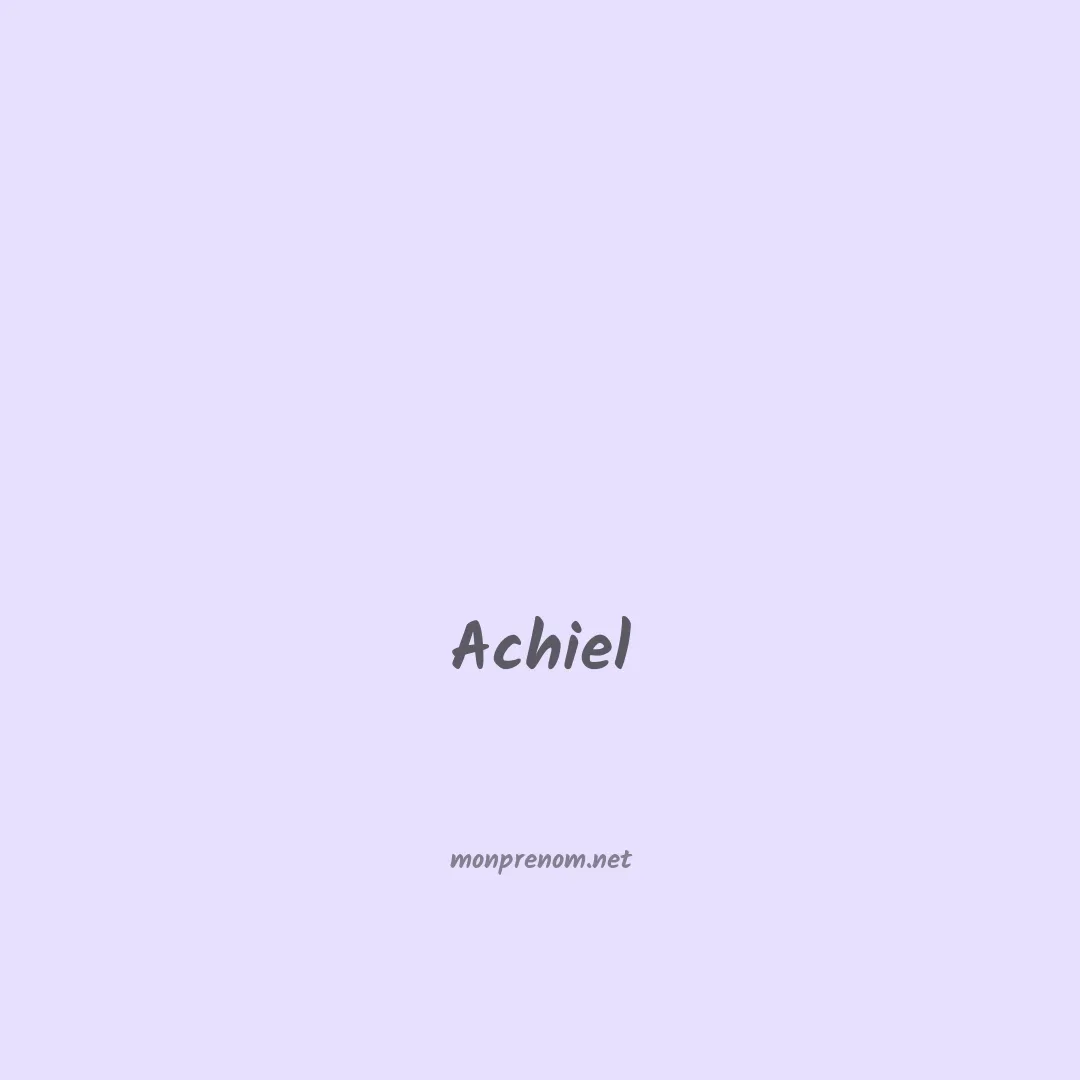 Achiel en chinois