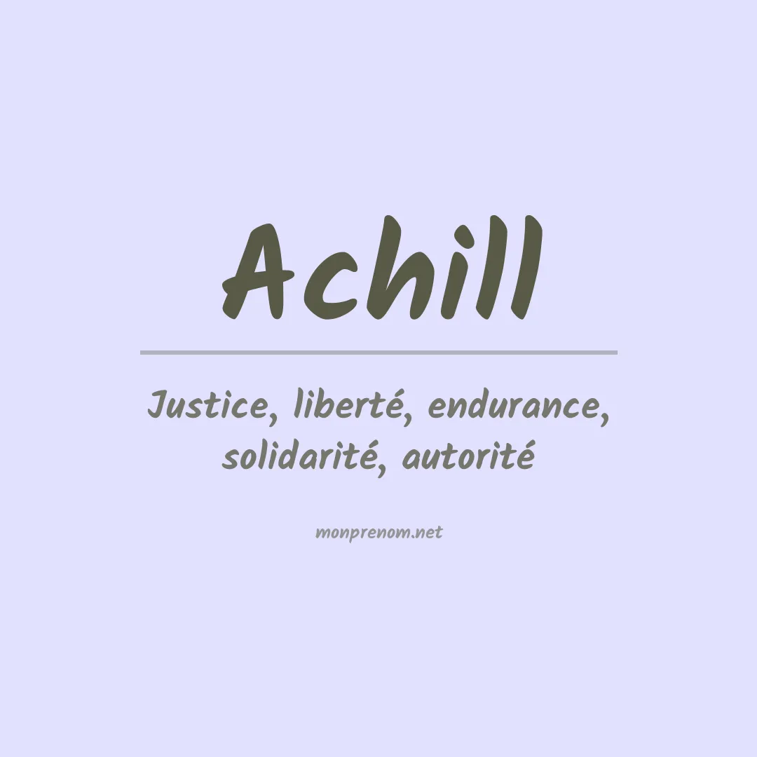 Signification du prénom Achill