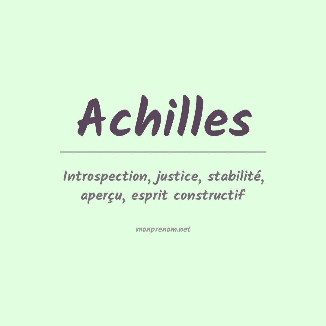 Prénom Achilles
