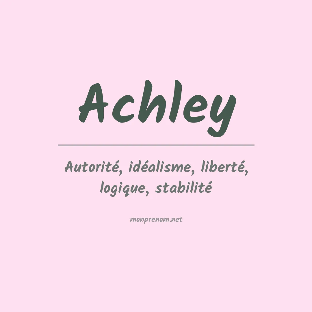 Prénom Achley