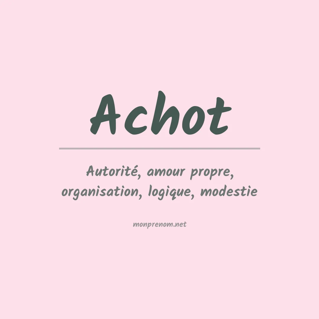 Prénom Achot