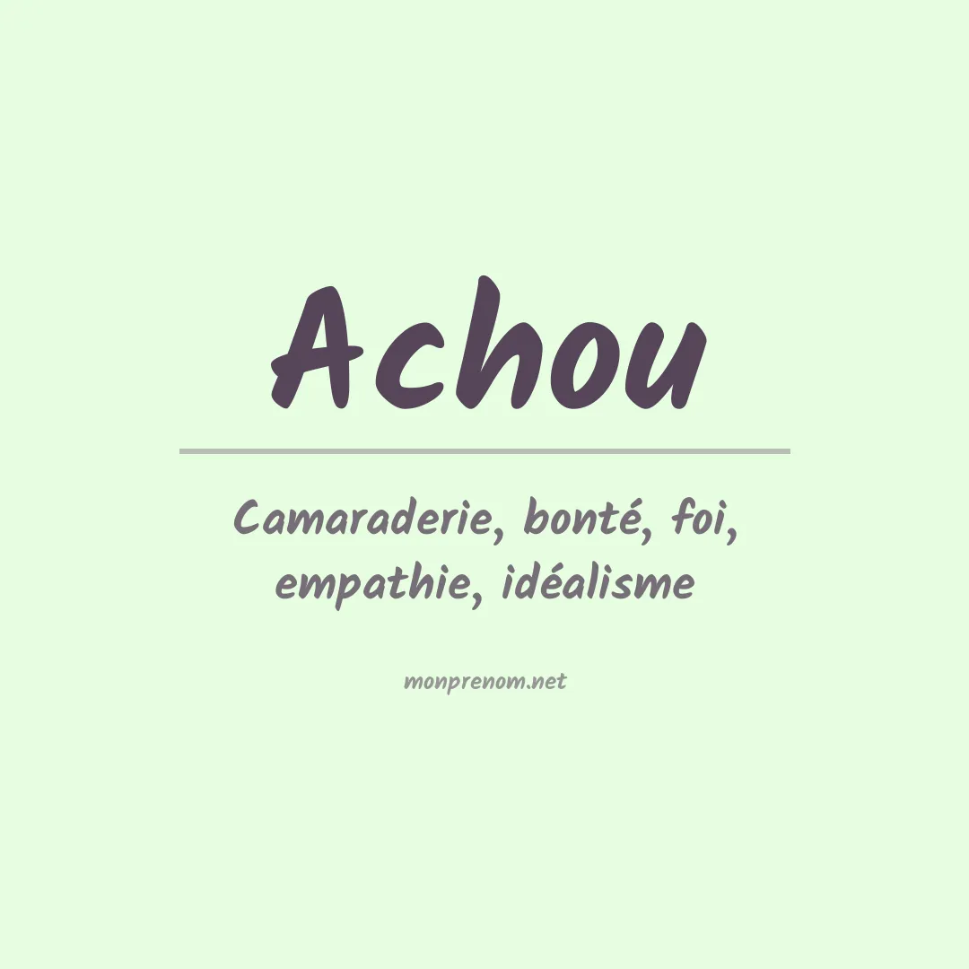Prénom Achou
