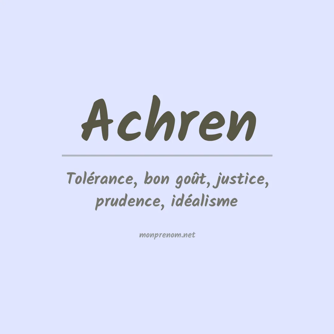 Prénom Achren