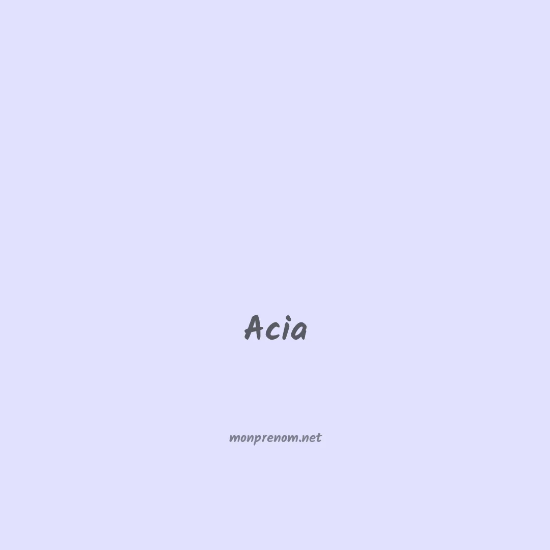 Acia en chinois