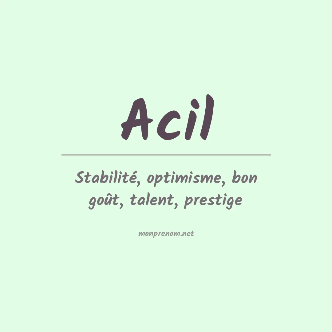Prénom Acil