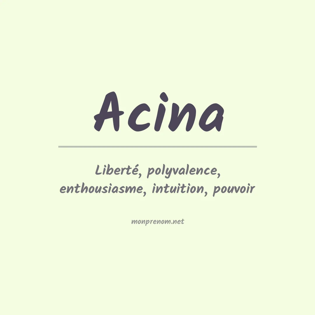 Prénom Acina