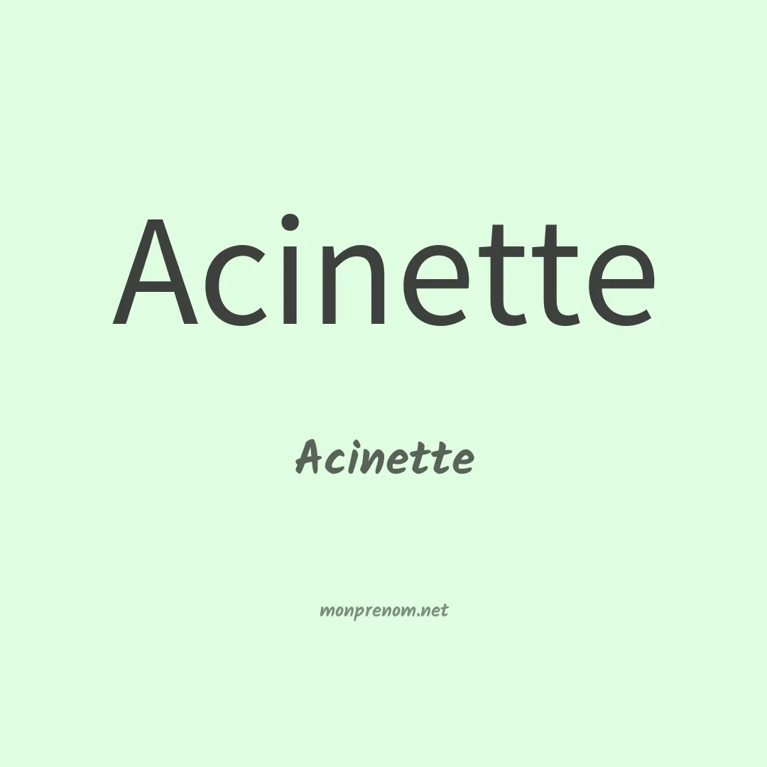 Acinette en chinois