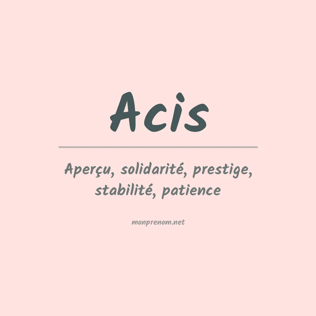Signification du prénom Acis
