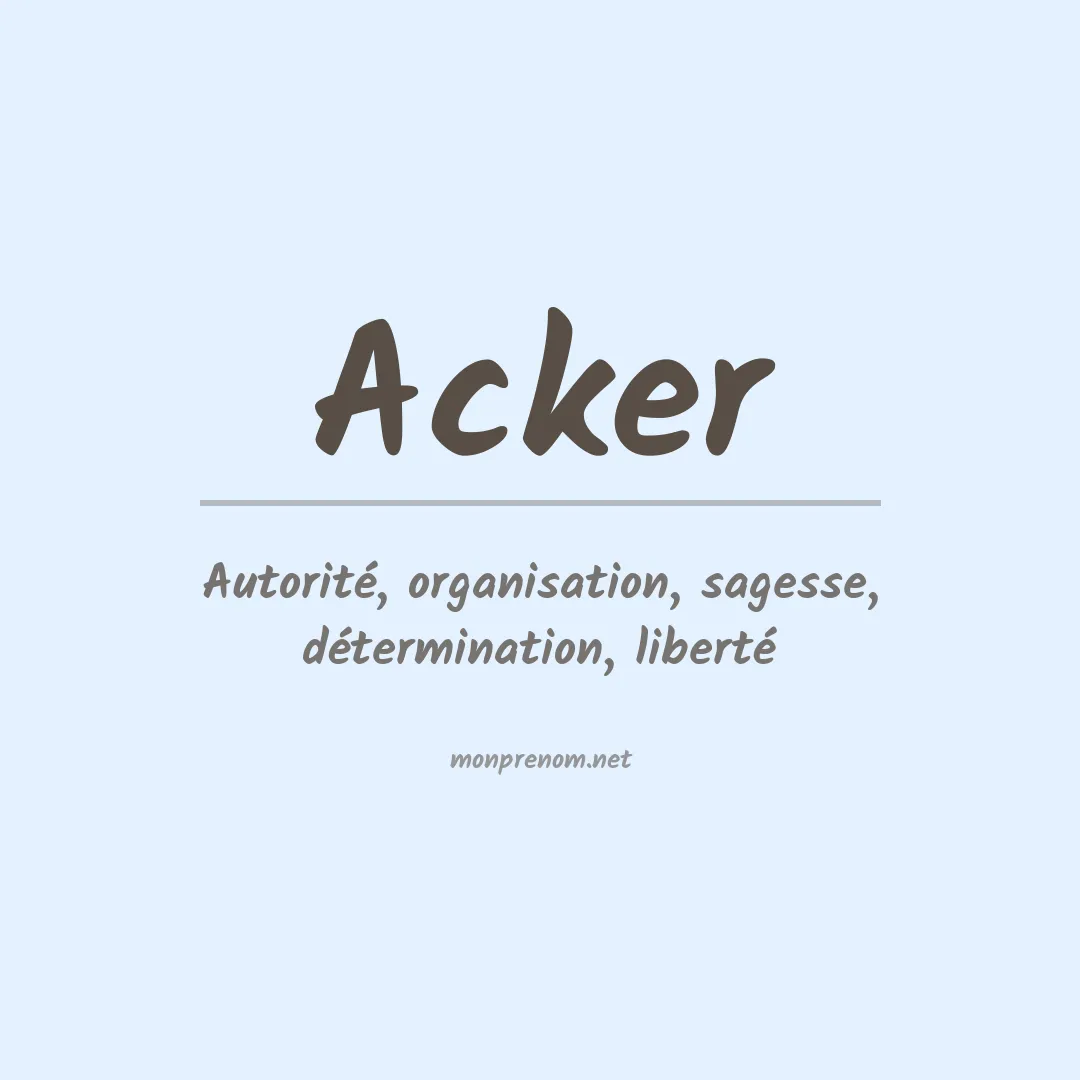 Prénom Acker