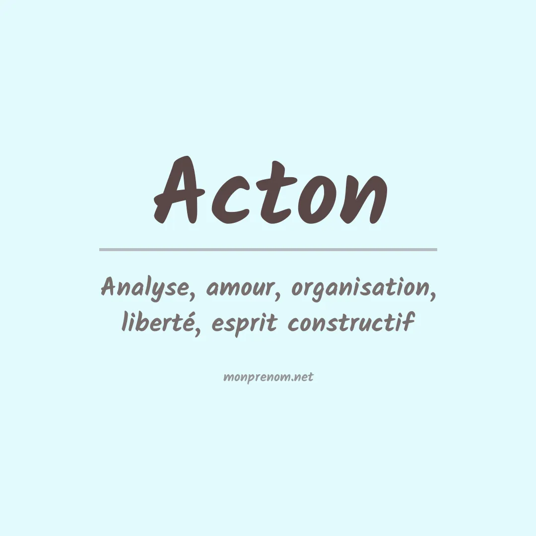 Prénom Acton