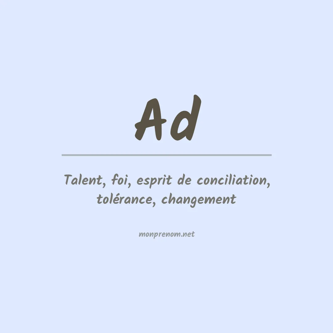 Signification du prénom Ad
