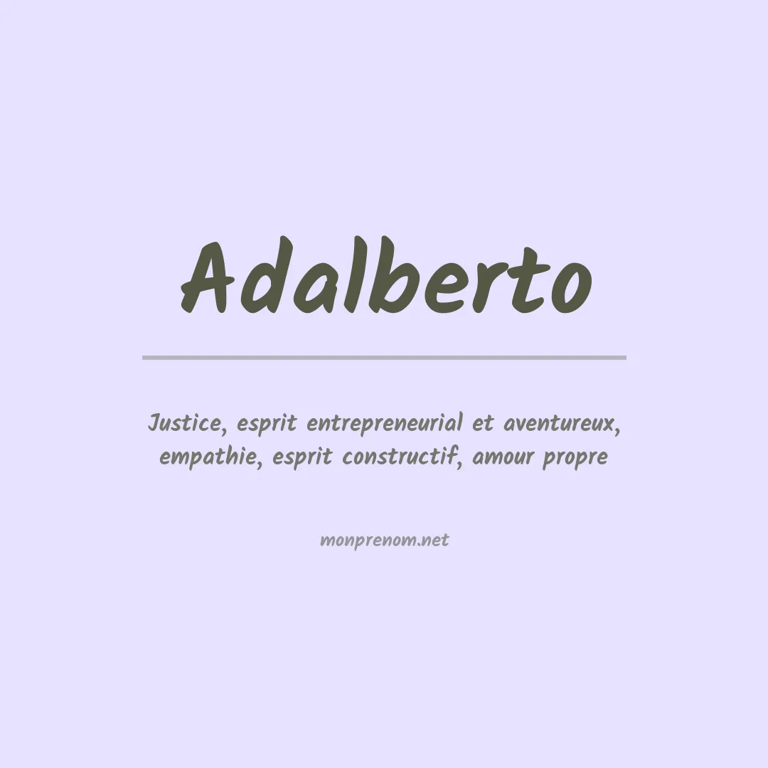 Prénom Adalberto