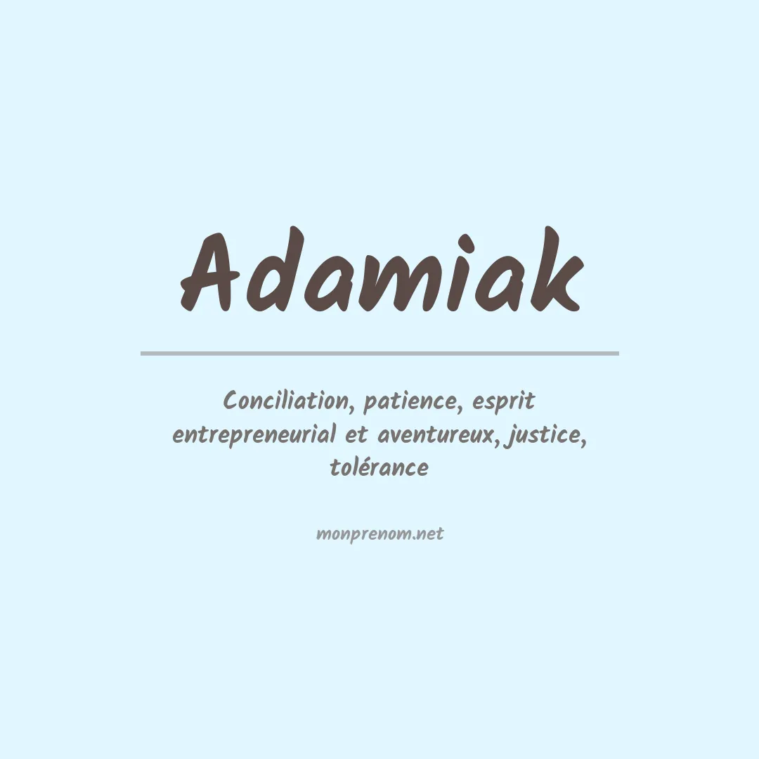 Prénom Adamiak
