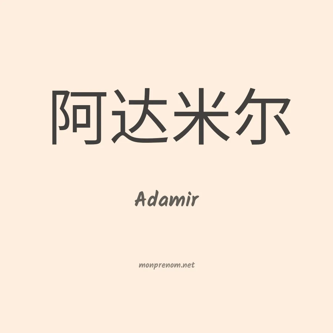 Adamir en chinois