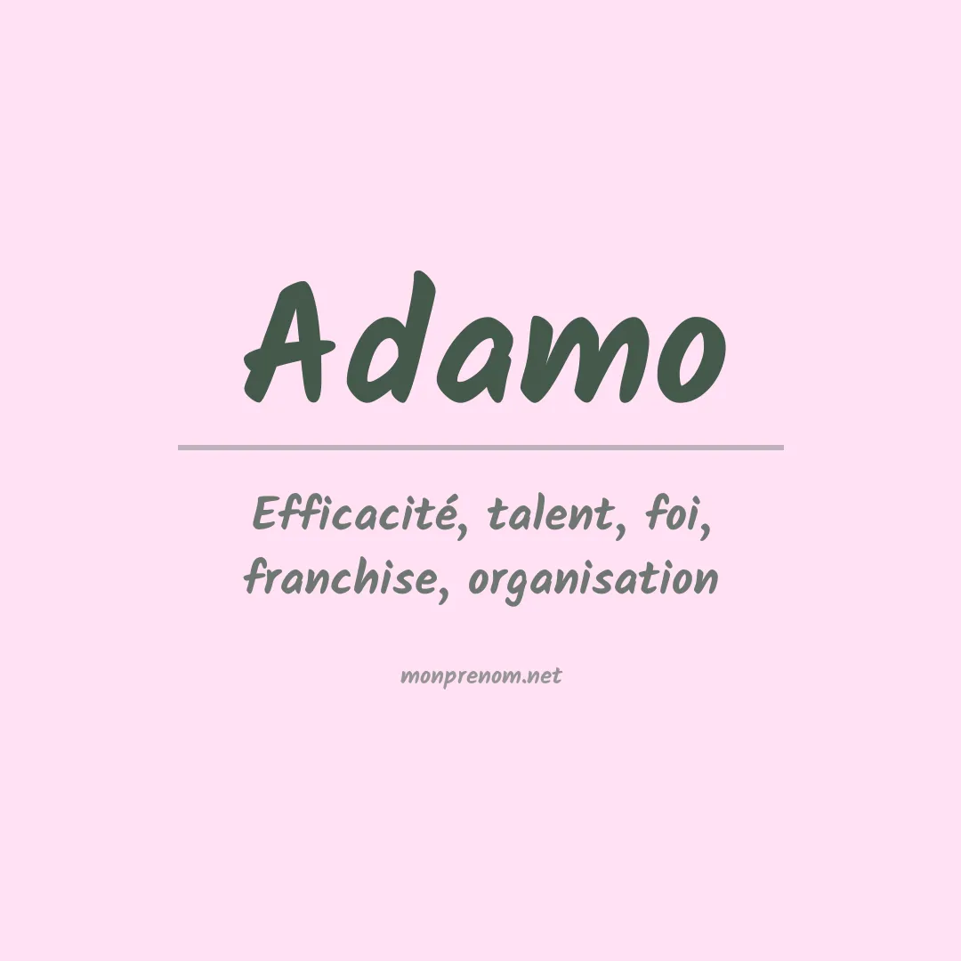 Prénom Adamo