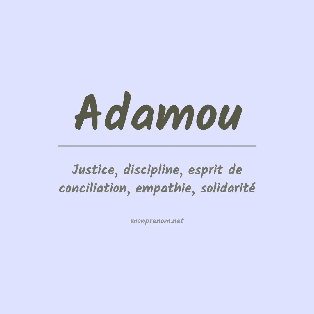 Signification du prénom Adamou