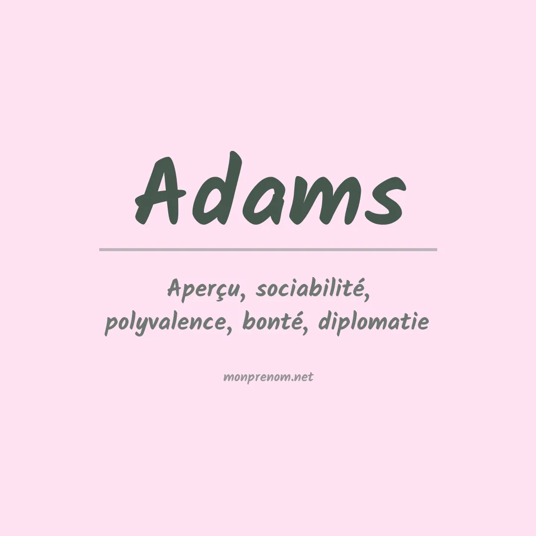 Prénom Adams