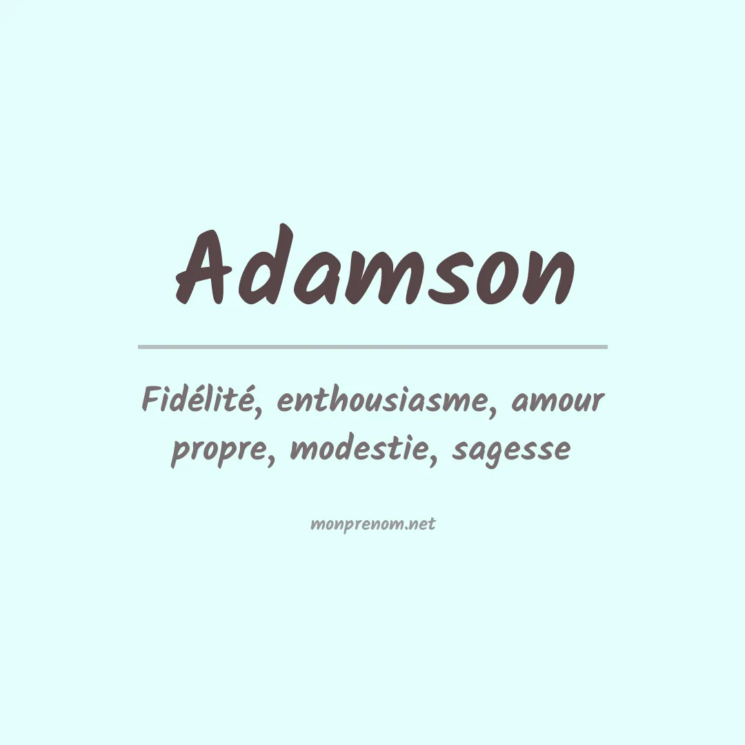Prénom Adamson
