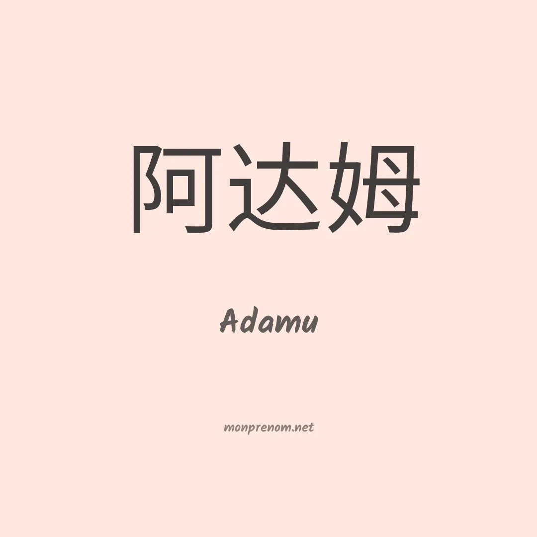 Adamu en chinois