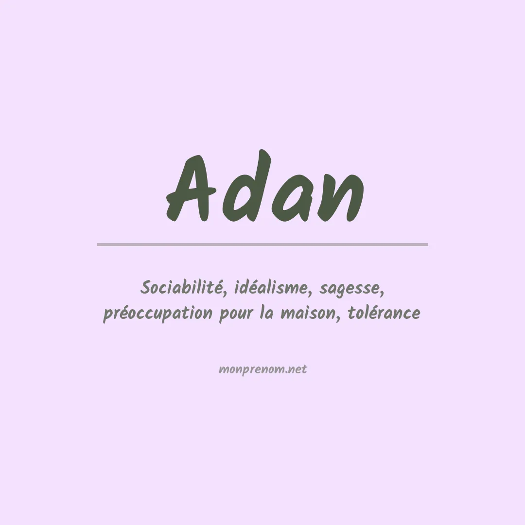 Prénom Adan